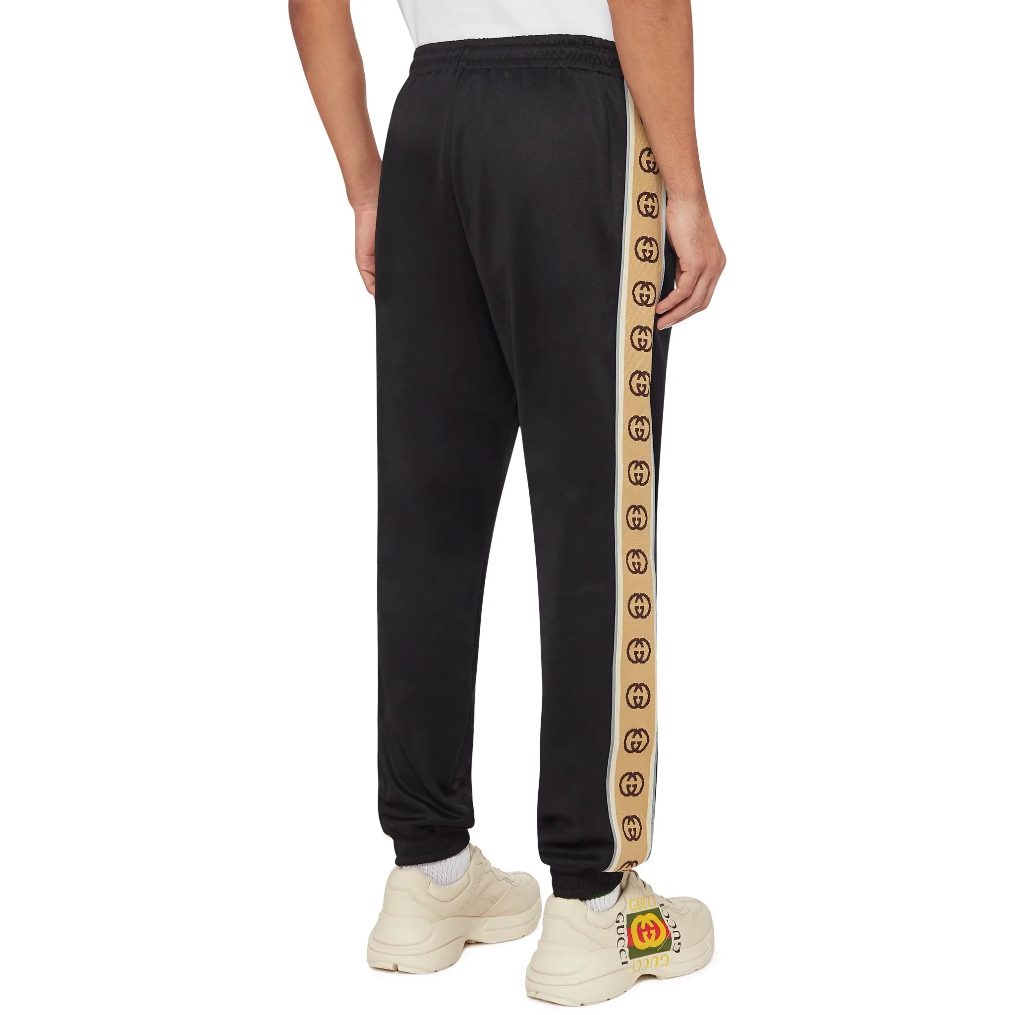 Back View of Preloved - Gucci GG Ribbon Technical Jersey Black Sweatpants
